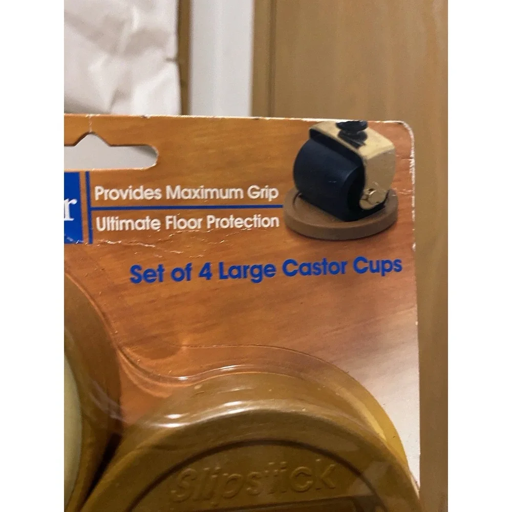 Slipstick Gripper: Bed Roller Furniture Wheel 4 Large Castor Cups CB840 3-1/4